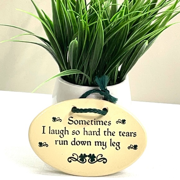 Mountain Meadow Pottery Other - Mountain Meadow Pottery “Laugh” Handmade WallDecor